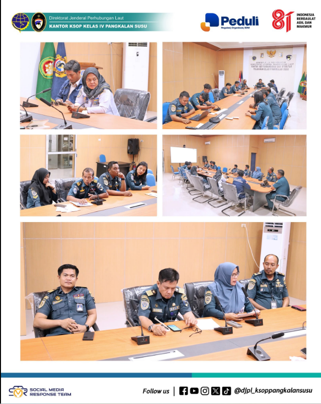 Peninjauan Lapangan dan Rapat Pembahasan dalam rangka penelitian, evaluasi dan verifikasi 6 (enam) bulanan pelimpahan kepada Badan Usaha Pelabuhan PT.Adhi Guna Putera